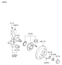 Diagram for 2008 Kia Sportage Wheel Bearing Dust Cap - 527462E000