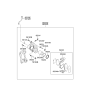 Diagram for 2007 Kia Sportage Brake Pad Set - 583022EA00