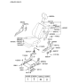 Diagram for 2005 Kia Sportage Seat Cover - 883701F4514BK