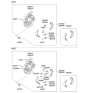 Diagram for 2010 Kia Sportage Brake Shoe Set - 583502EA00