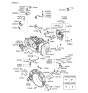 Diagram for 2008 Kia Sportage Transfer Case Mount - 4522039120