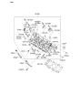 Diagram for 2008 Kia Sportage Cylinder Head Gasket - 2231137310