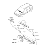 Diagram for 2007 Kia Sportage Wiper Pivot - 981201F000