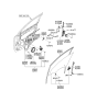 Diagram for 2005 Kia Sportage Window Run - 825401F000