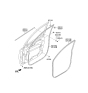 Diagram for 2014 Kia Sorento Weather Strip - 822101U000