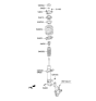 Diagram for 2014 Kia Sorento Coil Spring Insulator - 546332W000