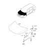 Diagram for Kia Sorento Hood Hinge - 791101U000