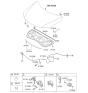 Diagram for Kia Sorento Hood Cable - 811901U050