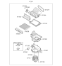 Diagram for Kia Sorento Blower Motor - 971001U355