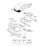 Diagram for 2013 Kia Optima Bumper - 866112T000