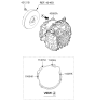 Diagram for 2011 Kia Optima Transmission Assembly - 450003BBE0