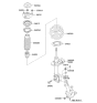 Diagram for 2014 Kia Cadenza Shock And Strut Mount - 546102T000