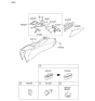 Diagram for 2011 Kia Optima Center Console Base - 846112T200VA