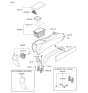 Diagram for 2011 Kia Optima Armrest - 846602T010VA