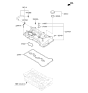 Diagram for Kia Sportage Valve Cover Gasket - 224412G710