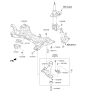 Diagram for 2011 Kia Optima Front Cross-Member - 624004C000