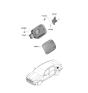 Diagram for Kia K900 Fuel Filler Housing - 81595J6000