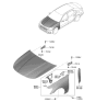 Diagram for Kia K900 Hood Hinge - 79110J6000