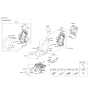 Diagram for Kia K900 Air Bag Control Module - 80610J6000