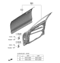 Diagram for Kia K900 Door Hinge - 76910J6000