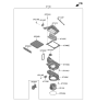 Diagram for 2019 Kia Stinger Cabin Air Filter - 97133J5000