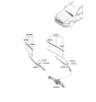 Diagram for Kia K900 Wiper Blade - 98350O1000