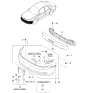 Diagram for 2001 Kia Rio Bumper - 0K32B50030AXX