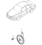 Diagram for 2005 Kia Rio Horn - 96610FD000