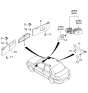 Diagram for 2000 Kia Sephia Car Mirror - 0K2AC69123A