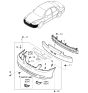 Diagram for 2003 Kia Rio Bumper - 86510FD040XX