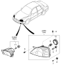 Diagram for 2009 Kia Spectra SX Headlight Cover - 9219122000