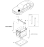 Diagram for 2004 Kia Rio Car Batteries - 0K32A18520