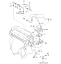 Diagram for 2001 Kia Rio PCV Valve Hose - 0K30E13742A