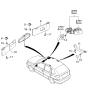 Diagram for 2000 Kia Rio Car Mirror - 0K34J69180XX
