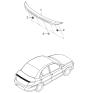 Diagram for 2003 Kia Rio Spoiler - 0K30B50910XX