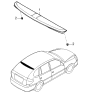 Diagram for 2004 Kia Rio Spoiler - 87200FD000XX