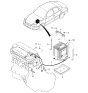 Diagram for 2002 Kia Rio Battery Cable - 37200FD021