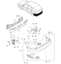 Diagram for 2005 Kia Rio Bumper - 0K34C50220XX