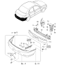 Diagram for 2003 Kia Rio Bumper - 0K32B50220XX