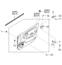 Diagram for 2000 Kia Rio Weather Strip - 0K30A59821