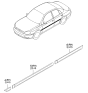 Diagram for Kia Rio Door Moldings - 0K30A506R1BXX