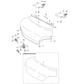 Diagram for 2000 Kia Rio Tailgate Lock - 0K32A56820