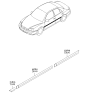 Diagram for 2003 Kia Rio Door Moldings - 87732FD000XX