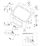 Diagram for 2000 Kia Rio Tailgate Lock - 0K34B62310