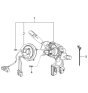 Diagram for 2000 Kia Rio Turn Signal Switch - 0K30C66120