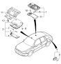 Diagram for Kia Rio Dome Light - 0K34W51310BT