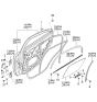 Diagram for 2001 Kia Rio Door Hinge - 0K32A73210A