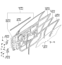 Diagram for 2003 Kia Rio Door Seal - 0K30A58760D