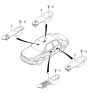 Diagram for 2002 Kia Rio Power Window Switch - 0K30C66380