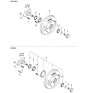 Diagram for 2000 Kia Rio Wheel Bearing - MB00233047